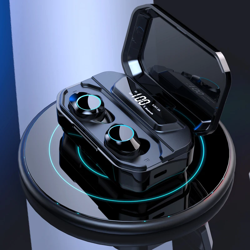 G02 TWS 5 0 Bluetooth 9D стерео наушники беспроводные IPX7 водонепроницаемые 3300 мАч LED Smart Power
