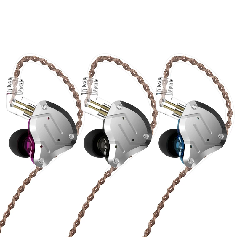 Наушники-вкладыши KZ ZS10 PRO металлическая гибридная гарнитура 4ba + 1dd Hifi с монитором