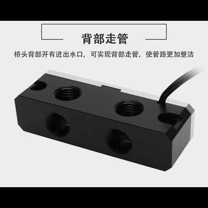 Кулер для воды Barrowch GPU Блок для воды цифровой дисплей адаптер, вертикальный выделенный 90 градусов