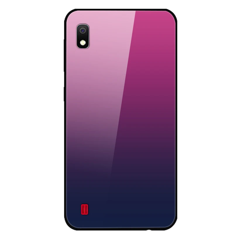 Для samsung A10 A20 A30 A50 A70 чехол из закаленного стекла с градиентом из мягкого ТПУ Рамка задняя крышка для Galaxy A 30 50 A50 10 PC пластик