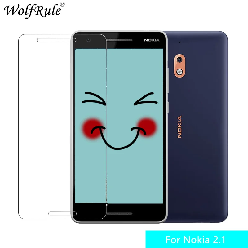 

2PCS For Tempered Glass Nokia 2.1 Glass Clear Protective Glass For Nokia 2.1 Screen Protector 9H Hardness Film For Nokia 2 2018