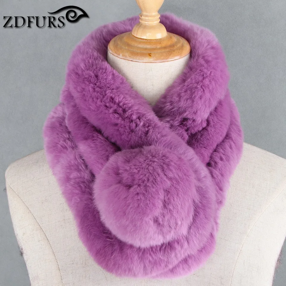 ZDFURS* женский шарф из натурального меха высокого качества Роскошный большой мех кролика рекс шарфы толстые теплые зимние модные брендовые новое поступление