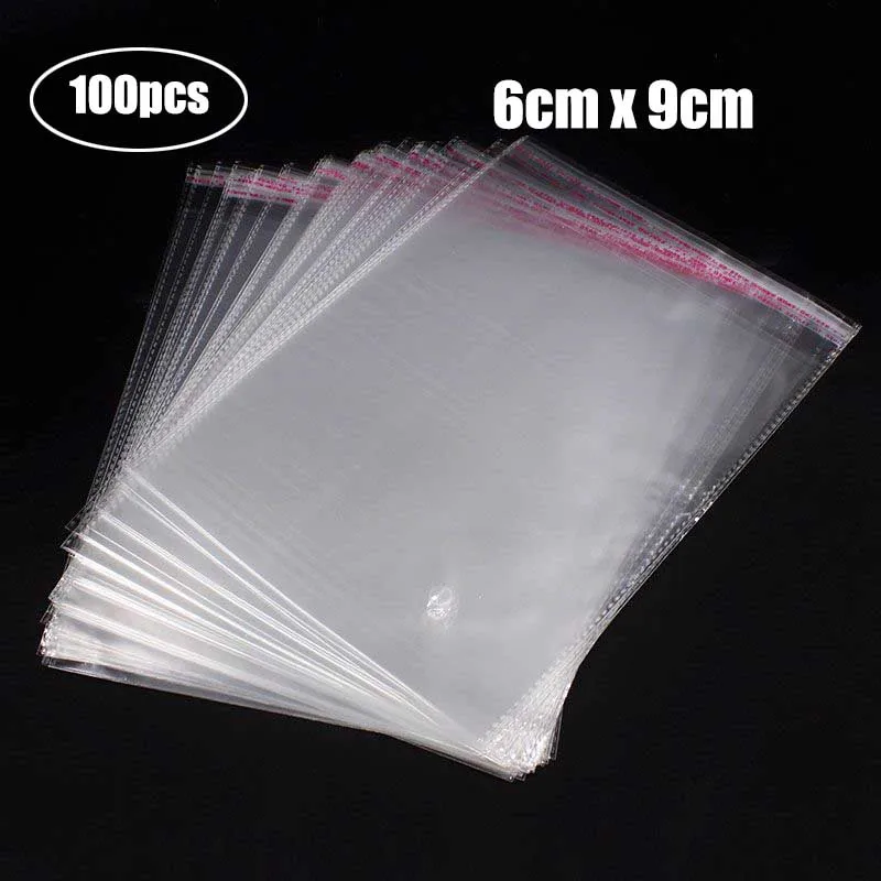 Clear style 6x9cm 100 шт пластиковые пакеты, спасибо, прозрачные мешки для печенья, конфет, самоклеющиеся Упаковочные сумки, свадебные, на день рождения, на год, вечерние подарочные сумки - Цвет: Clear style 6x9cm