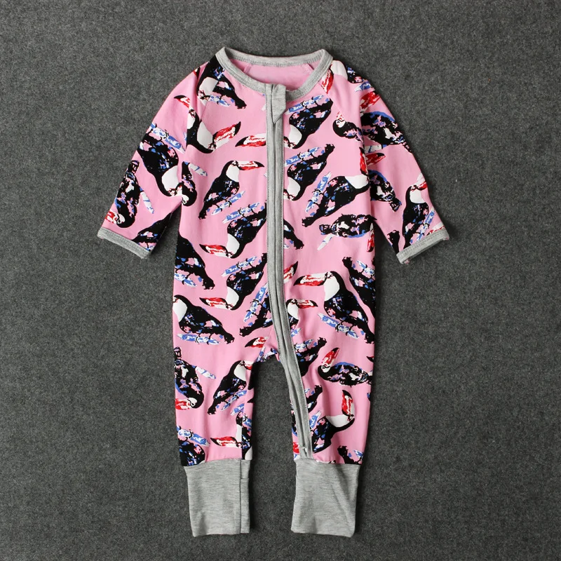 От 0 до 2 лет Новое поступление хлопковые комбинезоны пижамы для сна одежда