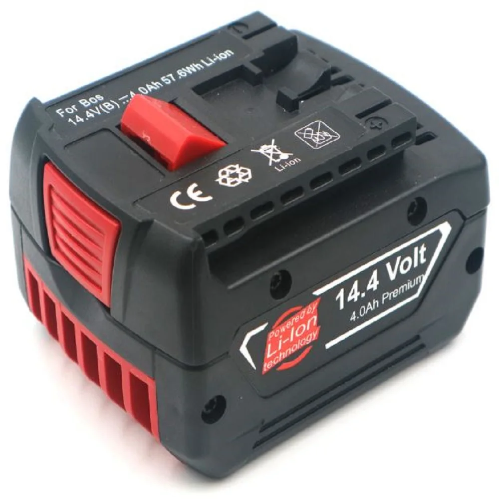 Для Bosch 14,4 V 4000Ah Li-Ion Мощность инструменты Замена Батарея GSR14.4V-LI BAT614 BAT614G BAT607 BAT607G 17614-01 PB360S 36614-02