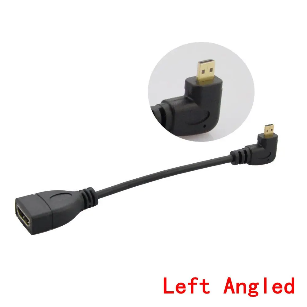 Up/DO/RI/LE Угловой Micro совместимому с HDMI к адаптер Папа мама Разъем 10 см для HDTV Тип D micro