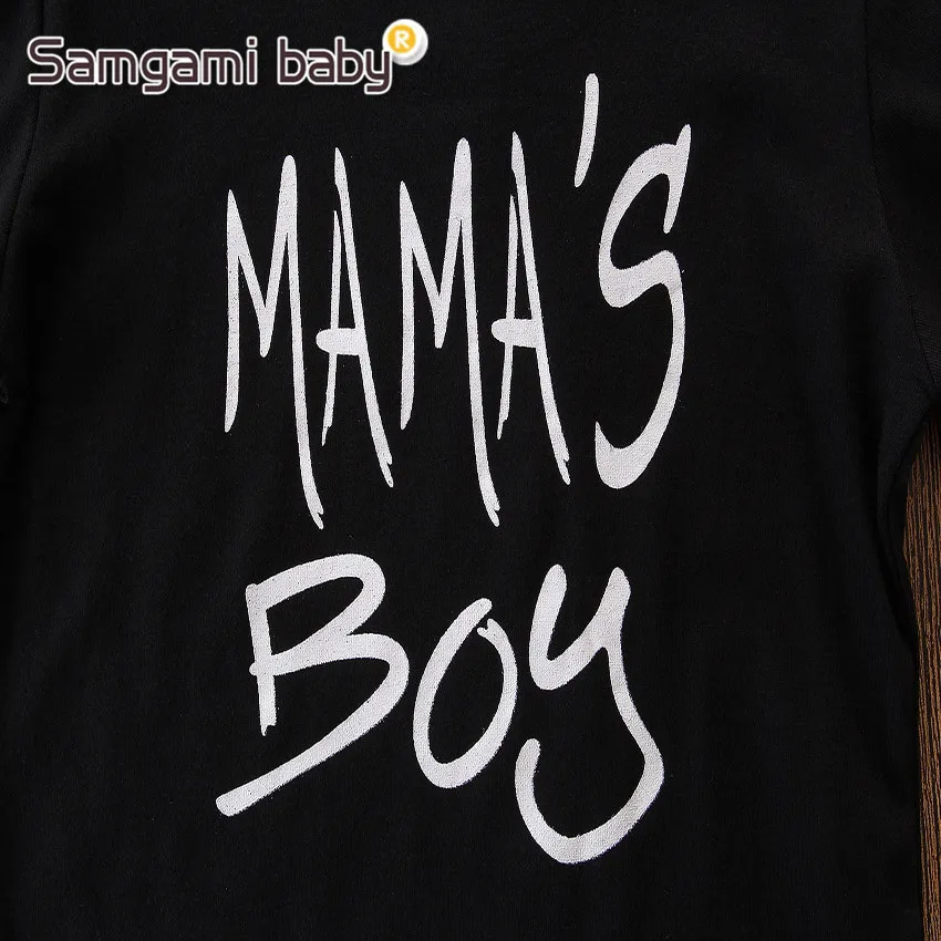SAMGAMI BABY Retail Kids Clothing Set Black Short Sleeve T-shirt+denim Shorts 2pcs Outfit Baby Boy Clothes Summer Casual Style | Детская