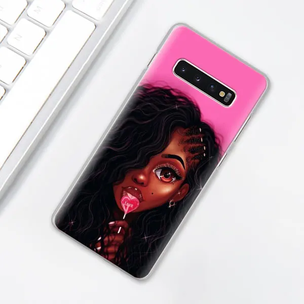 H05 Красивый афро-Девичий чехол для телефона для samsung Galaxy S10e S10 Plus S7 S8 S9 Plus Note 8 9 10 Plus Note 10 S10 5G жесткий чехол - Цвет: H05