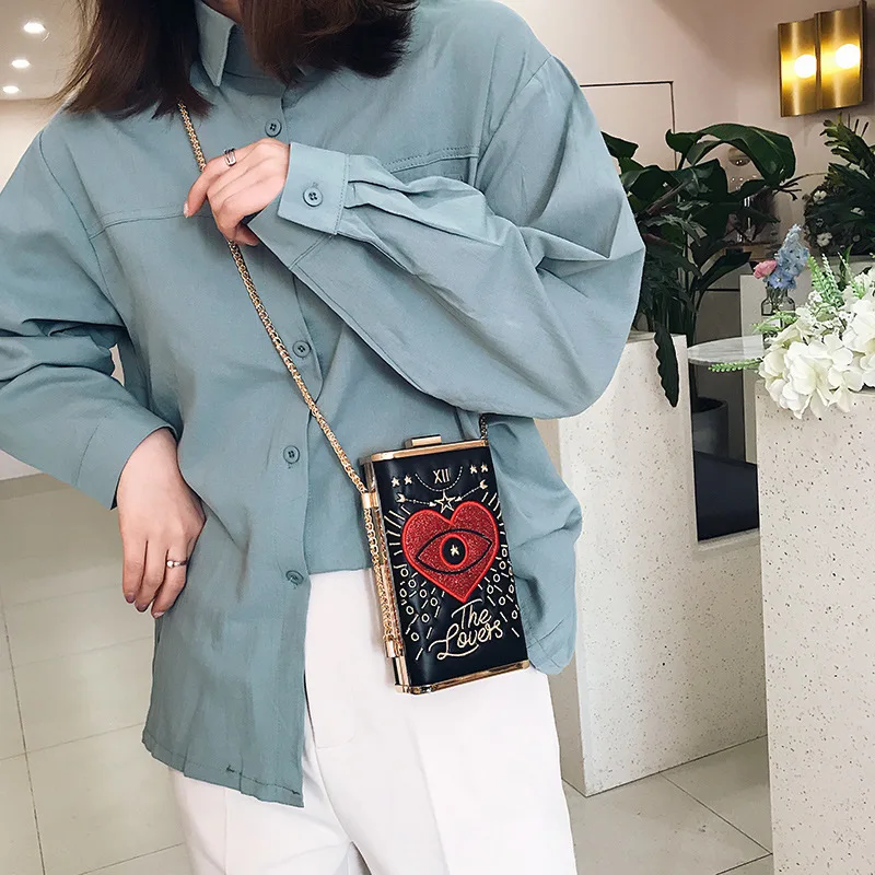 CUMYKA/Модная женская сумка с вышивкой Сумка цепочкой для писем 2019 новая из