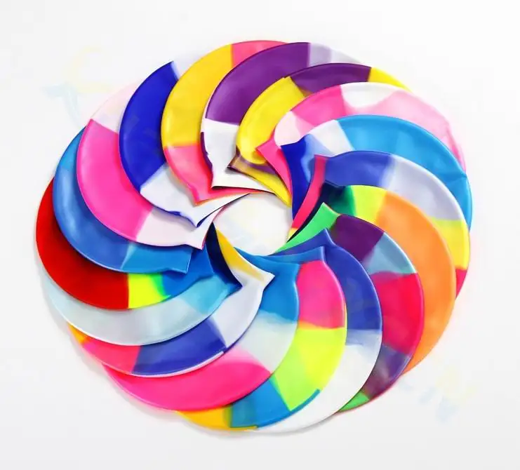 Силиконовая шапочка для взрослых и подростков плавания волос Водонепроницаемая