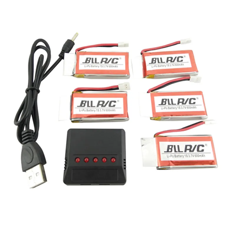 5 шт. 3 7 В 600 мАч Lipo батарея в 1 зарядное устройство для SYMA X5 X5C X5S X5SC X5SW WLtoys V931 SS40 FQ36 T32