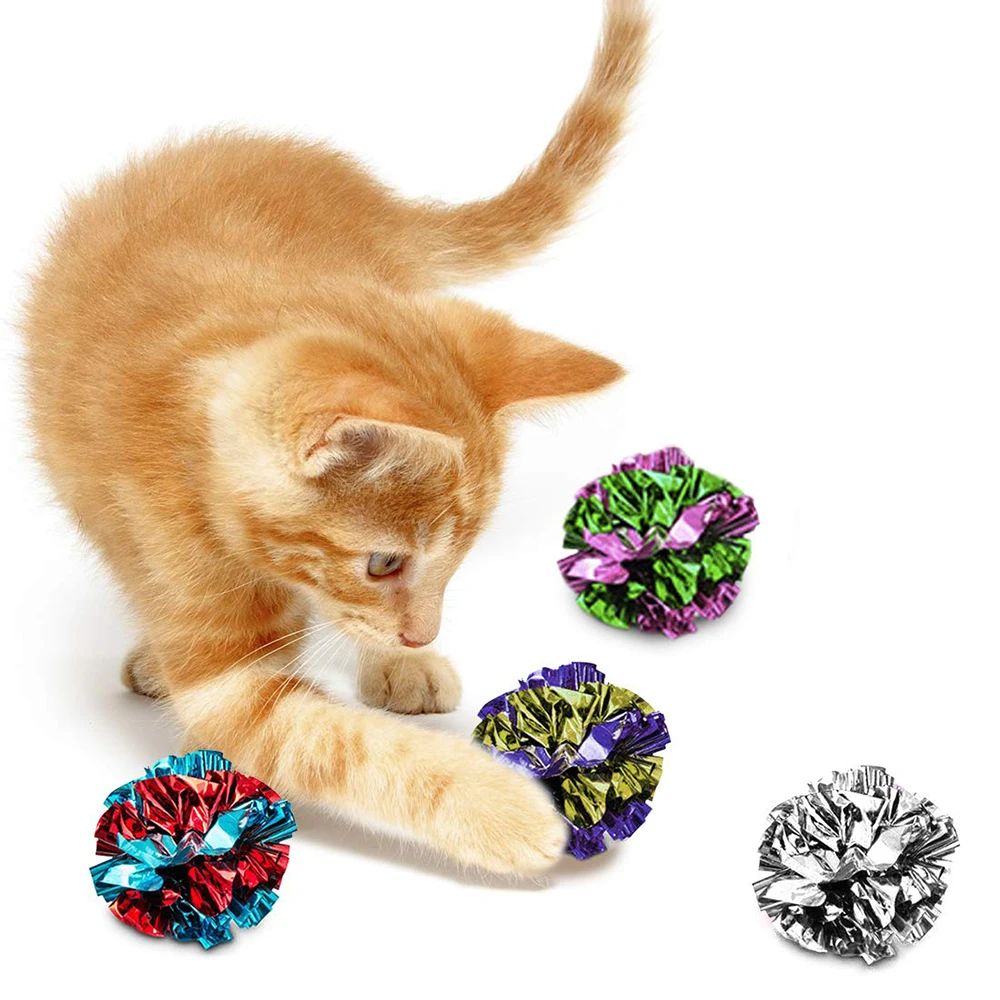 ШУРШАЩИЕ шарики для кошек мягкая легкая игрушка обоих котят взрослых Блестящий
