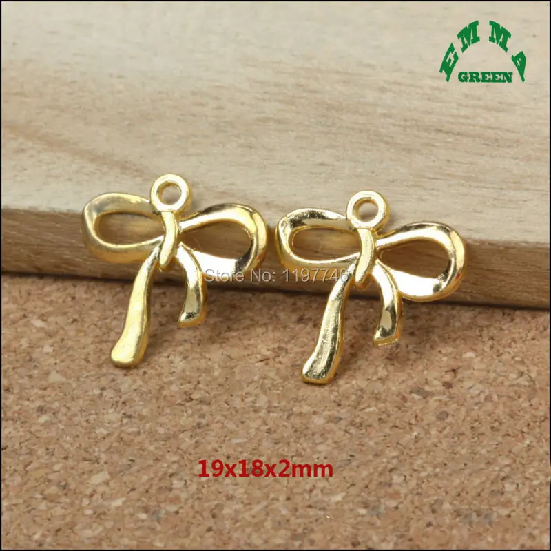 Различные античные золотые тона Вара бант узел галстук бабочка Подвески