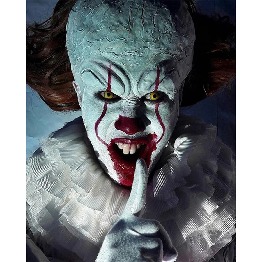 Полный алмазная вышивка 5D алмазов картина ужас клоунский набор для вышивки