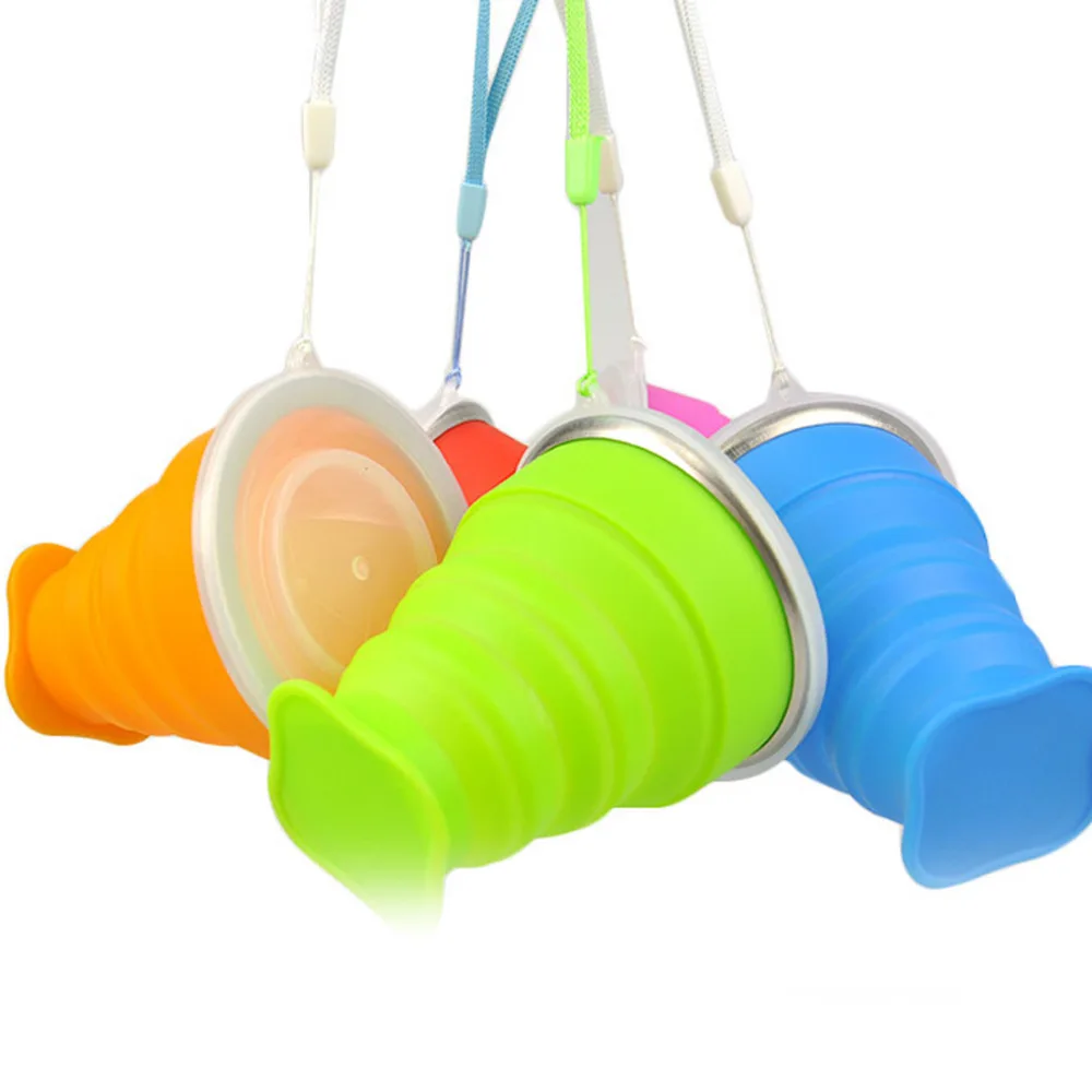 Складная силиконовая чашка для воды Vogue 200 мл|cup telescopic|silicone travel cupcollapsible cup |