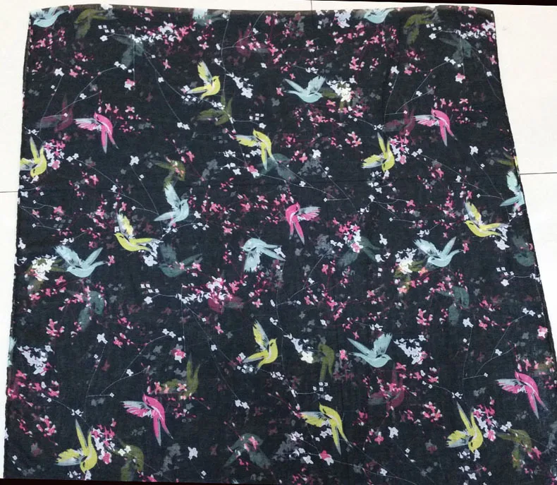 Новинка 2015 женский шарф с принтом дерева и птицы бесплатная доставка горячая