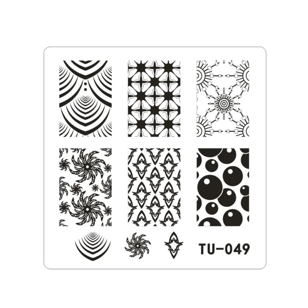 Штамп Mezerdoo с иллюзионным рисунком для дизайна ногтей штамп сделай сам маникюрный