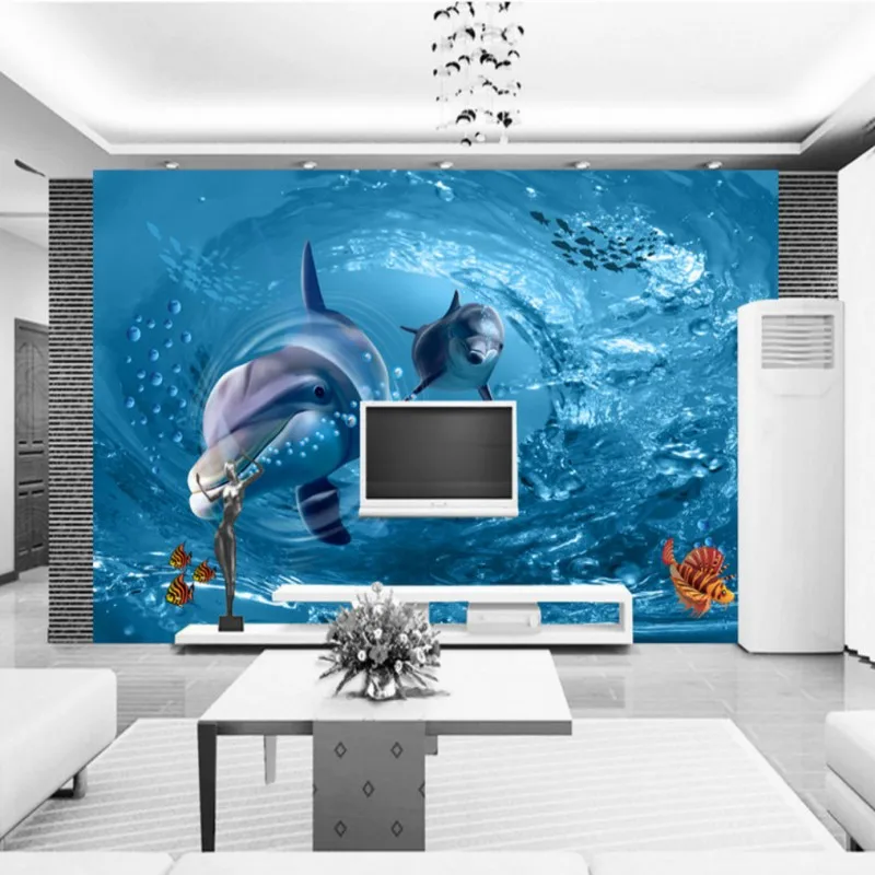 Пользовательские фото обои 3D стерео детская комната ТВ фоновая стена Подводный