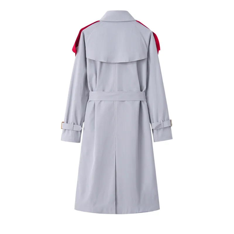 Spring Autumn Trench coat for Womens Classic Double Breasted Belt Long Trench Lady Elegant Casual Business coats High quality