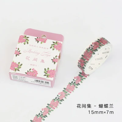 15/30 мм сад серии японская лента Washi Kawaii анимальный Декор Стикеры s цветы клейкой ленты уплотнение прикольный канцелярский стикер - Цвет: XDLR 0131
