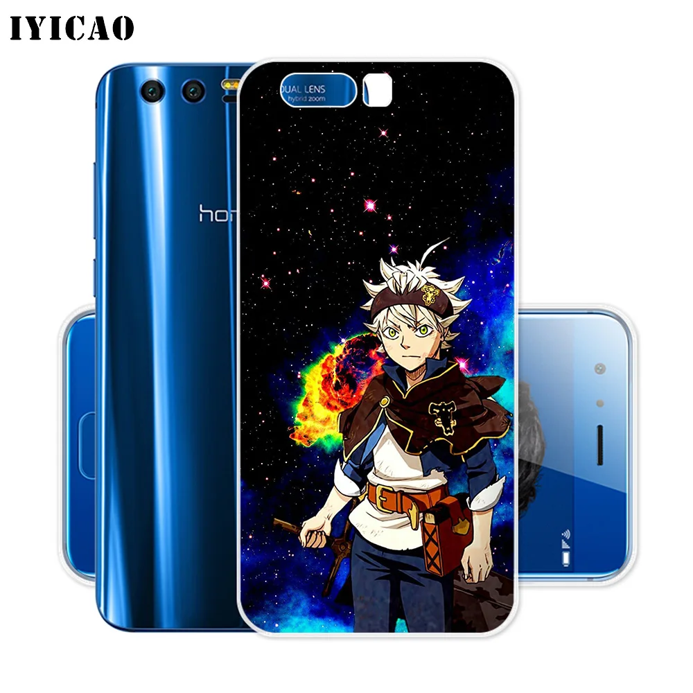 IYICAO Asta черный клевер Мягкий силиконовый чехол для Huawei Y9 Y7 Y6 Prime 2018 Honor 8C 8X 8 9 10 Lite 7X 7C