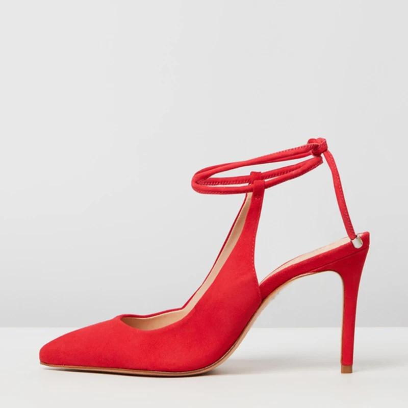Harga Musim Panas Merah Cross Tali Tinggi Stiletto Sandal Wanita Menunjuk Toe Thin Heels Ukuran Besar 11 15 Renda Untuk Wanita Sepatu Pesta