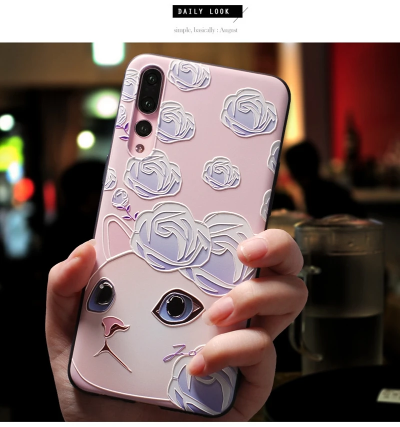 Elephant Emboss Animals Case For Huawei P10 Plus P20 Pro Honor 8 9 P9 Mate10 Lite Owl Cases |