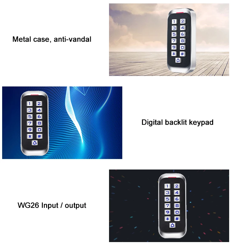 Водонепроницаемый металлический H3EM-W контроля доступа IP68