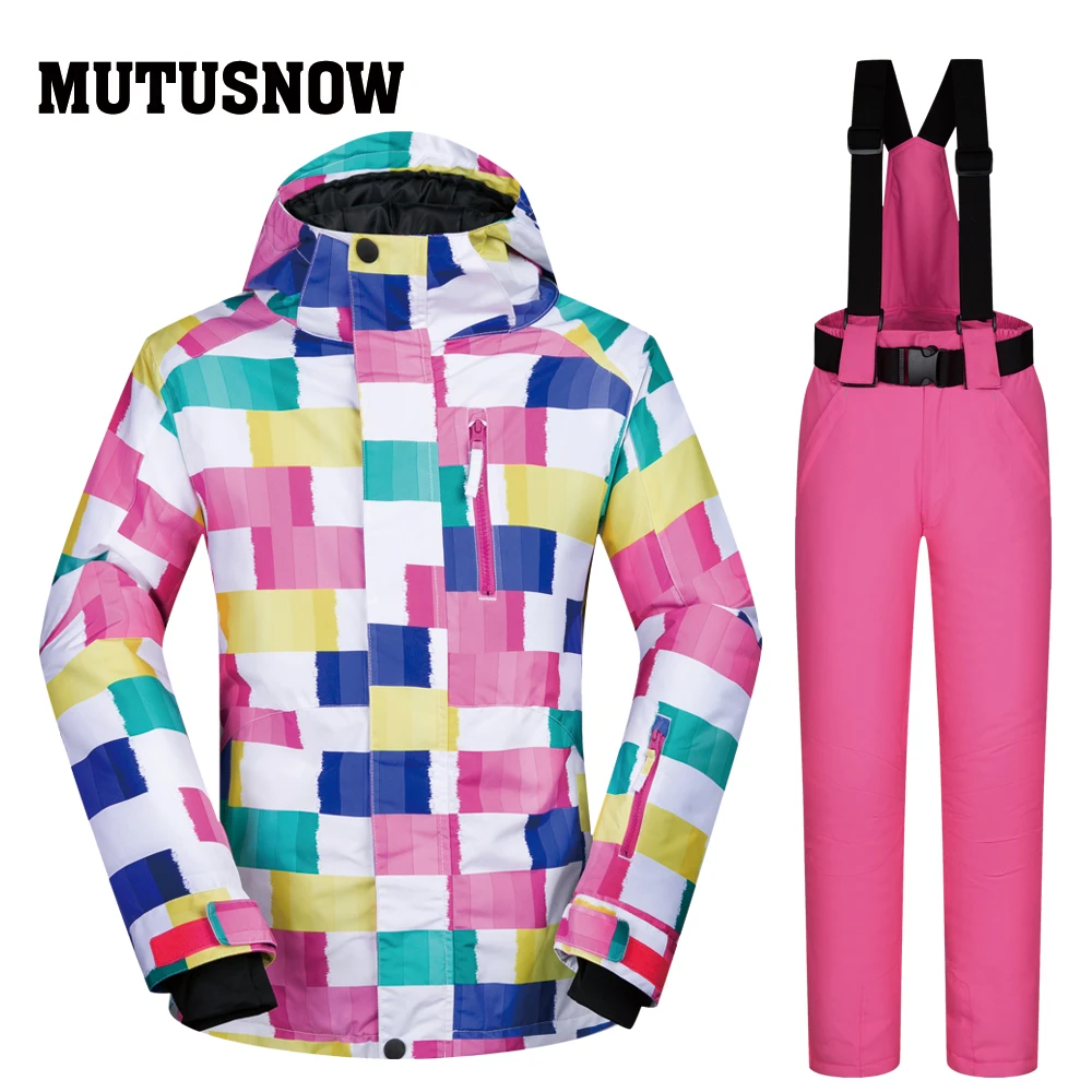 2020 Высококачественная лыжная куртка Женский комплект ветрозащитная