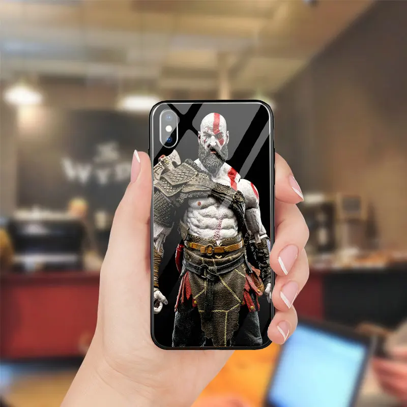 Модные Кратос Бог войны закаленное Стекло Transprent мобильного телефона Caess для Iphone 5