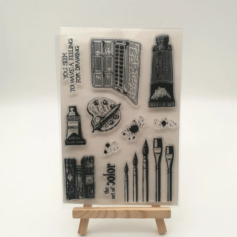 

Brush transparent stencil for DIY Scrapbooking photo album decorative sheets