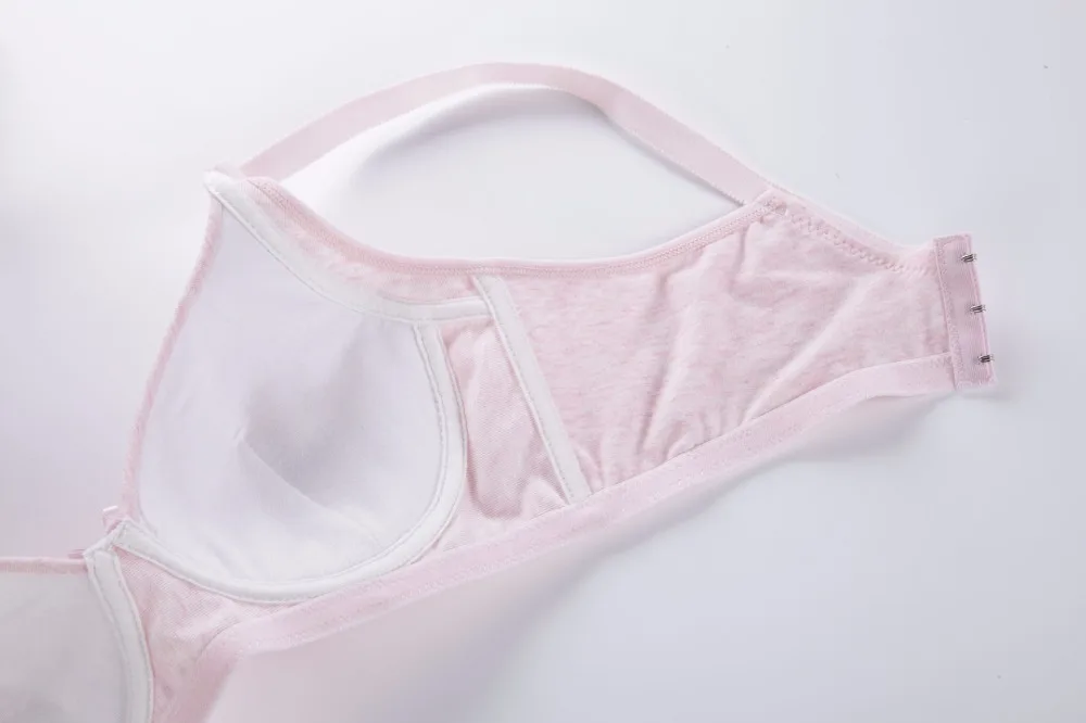 34B/36B/38B розовый серый Цвет хлопок молодых половое созревание бюстгальтеры для девочек-подростков детское нижнее белье Спортивные бюстгальтеры дети Intimates