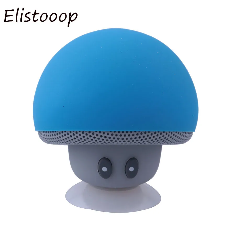blue Elistoooop портативный мини Гриб беспроводной Bluetooth динамик водонепроницаемый Душ стерео сабвуфер музыкальный плеер для iPhone Xiaomi - Цвет: blue