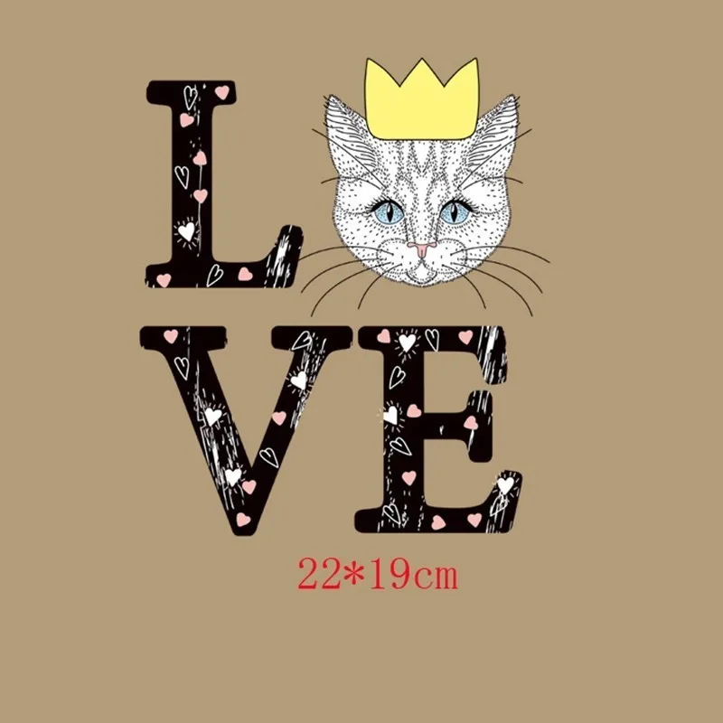 Нашивки из ПВХ с надписью deal with it нашивки тепловым принтом LOVE Cat Queen сделай сам для