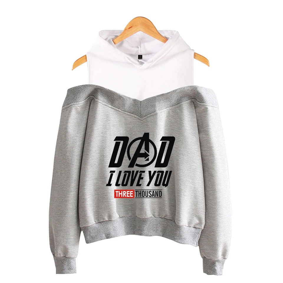 Толстовки с капюшоном принтом I love you 3000 Повседневная Базовая модная уличная