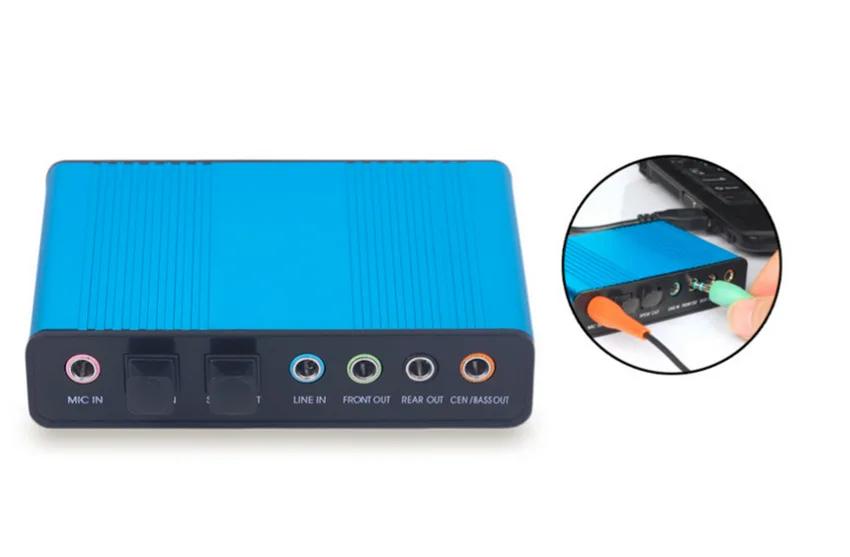Внешняя звуковая карта USB 2 0 6 канальная S PDIF 5 1 оптическая объемная конвертер для