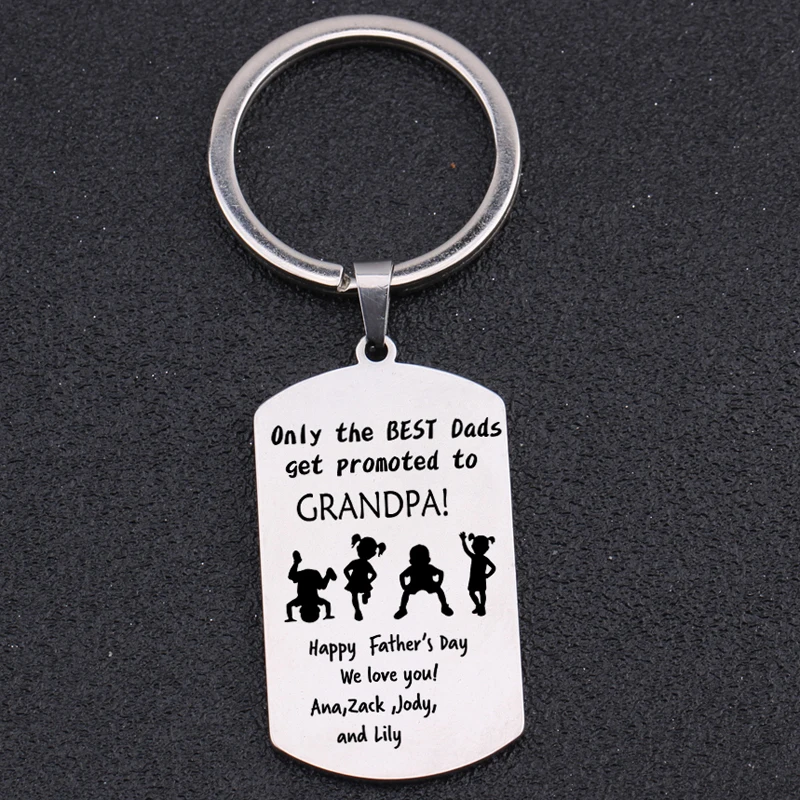 Модный брелок с гравировкой только лучшие папы получают предложение дедушке