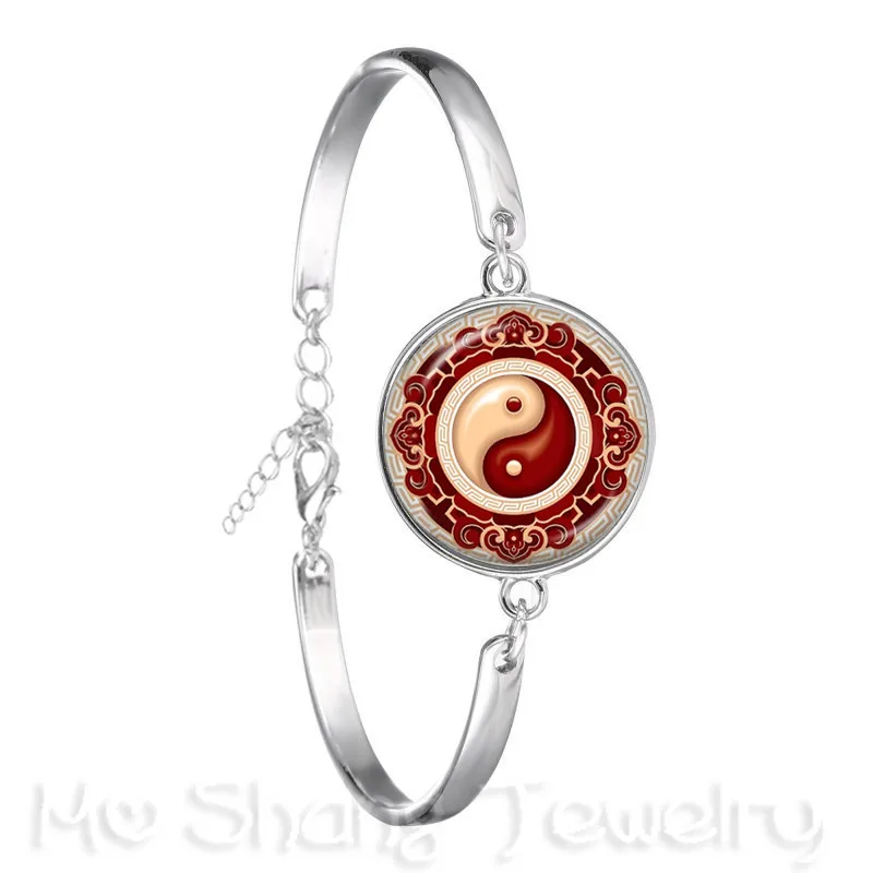 2018 модный браслет с узором Инь Янь черный белый крест Тай Цзи ювелирные изделия 18