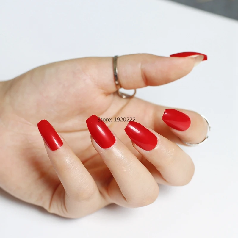 24 шт мода раздел конфеты цвет форма гроба ногти популярные продажи короля