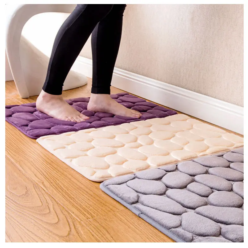 Водопоглощающий коврик для ванной комнаты лохматый с эффектом памяти набор