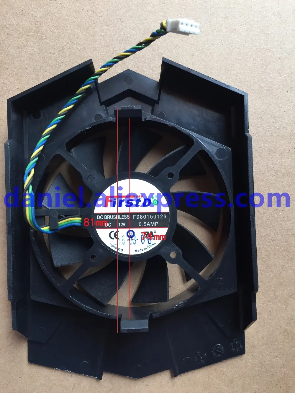 

GT740-OC-2GD5/GTX 750Ti FD8015U12S graphics card fan