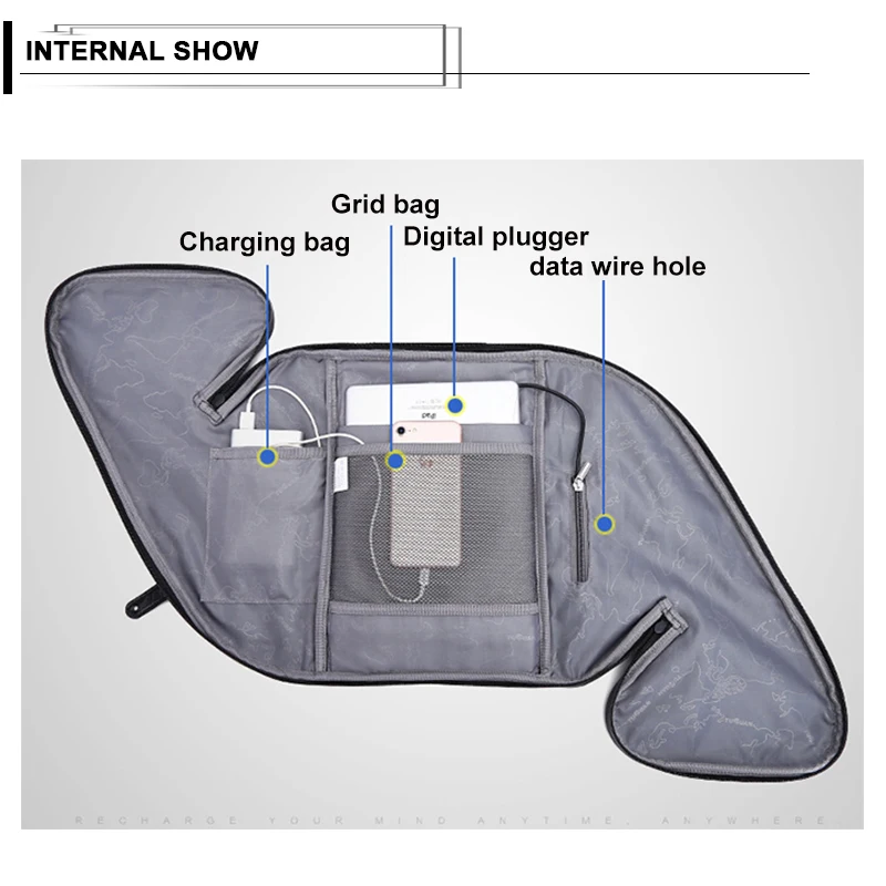Мужская модная Противоугонная usb зарядка для телефона нагрудная сумка Оксфорд