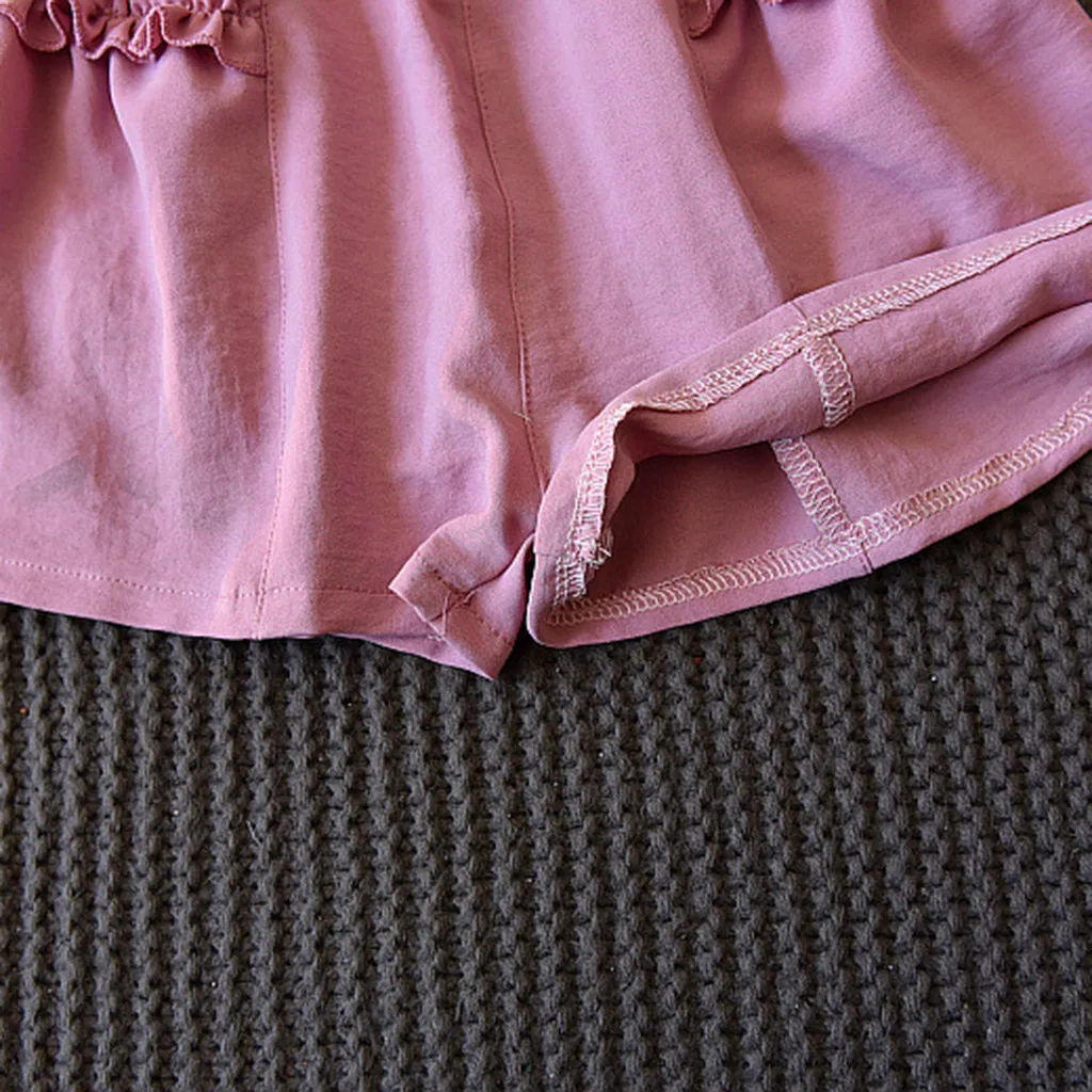 Одежда для маленьких девочек детская одежда жилет с вишенками рубашка топ + шорты