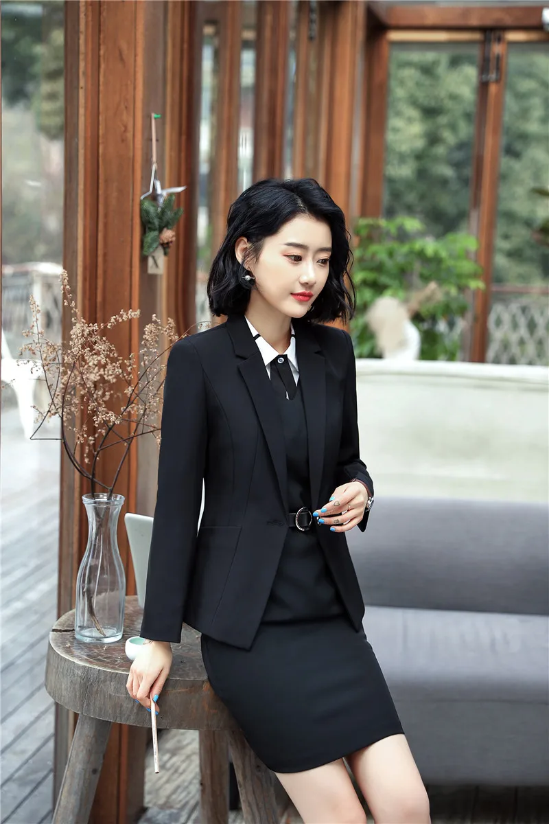Женская офисная одежда осенне-Весенняя профессиональная униформа |