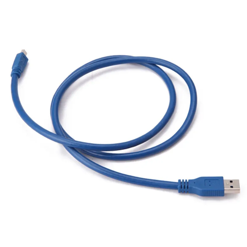Кабель USB 3 0 типа А папа-папа мини-USB 10 контактов папа синий 30 см/0 м 60 6 100 см/1 150 5 300