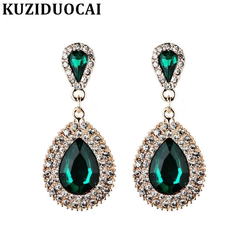 Kuziduocai новые модные ювелирные изделия кристальная капля циркон для ночного клуба