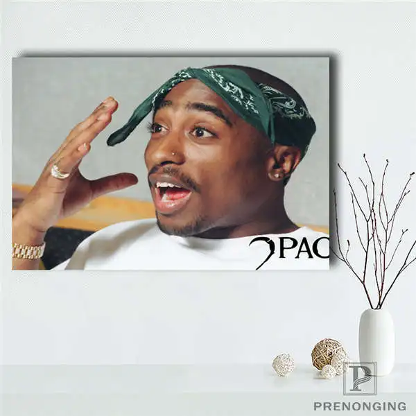 Canvas Poster Холст постер из шелковой ткани плакат, Тупак плакат топ декор плакат 2pac номер#180327-03 - Цвет: Canvas Poster