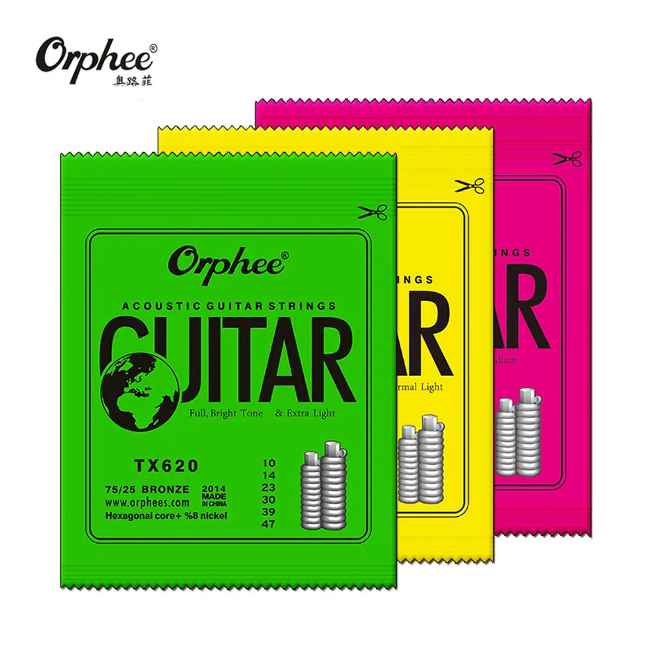 Orphee 10 компл./упак. Акустическая гитара шестигранный сердечник + 8% никелевый