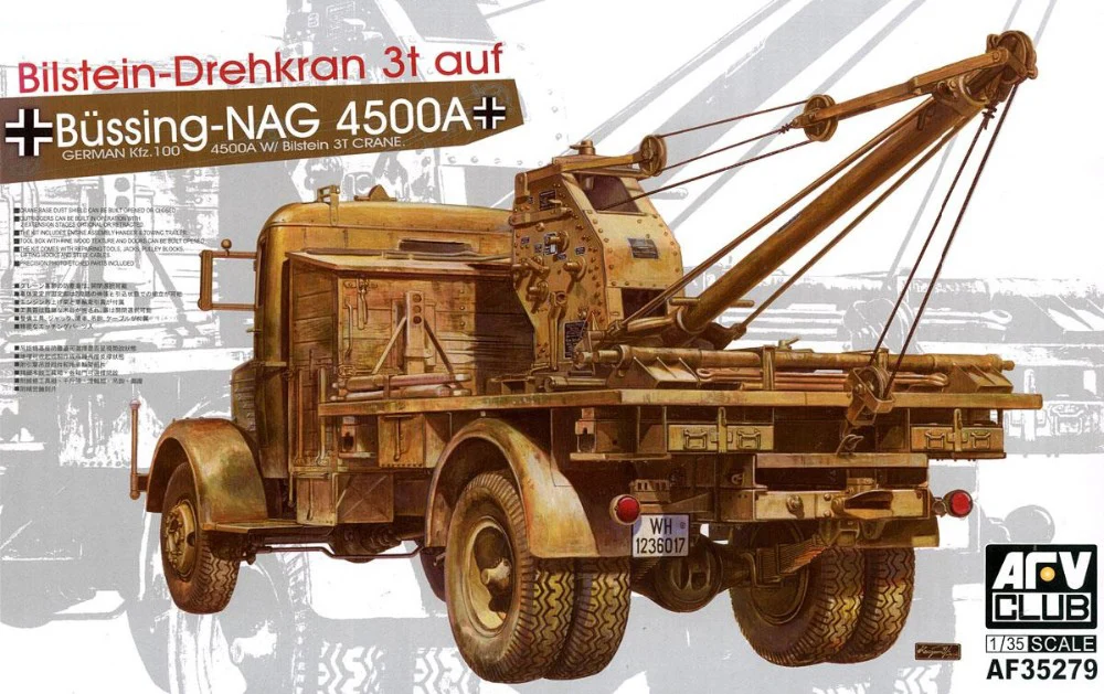 AFV CLUB af35279 1/35 масштаб Бассинг Наг 4500A bilstein drehkran 3 т auf Пластик модель здания