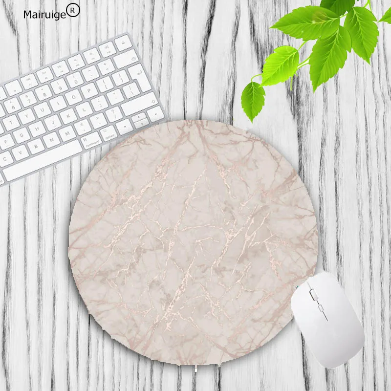 Lock Edge 20X20CM Mairuige розовый, золотой, мраморный круглый коврик для мыши 20X20 см 22X22 см замок края коврик для мыши выбрать для подарка/игры/офиса коврики для планшетов - Цвет: Lock Edge 20X20CM